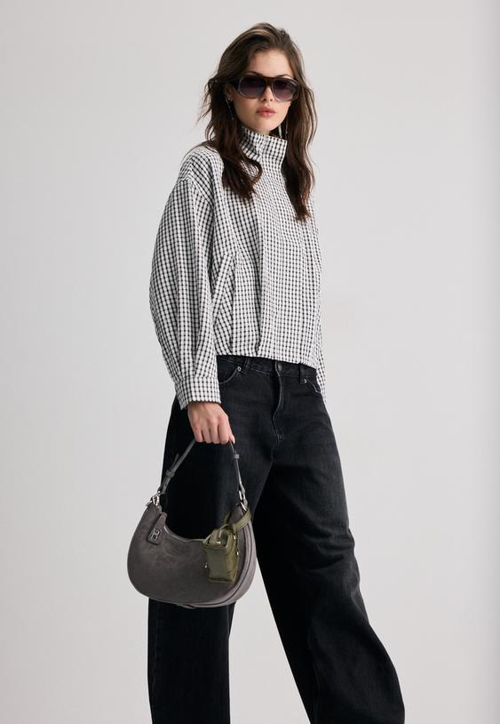 giacca oversize a quadri
