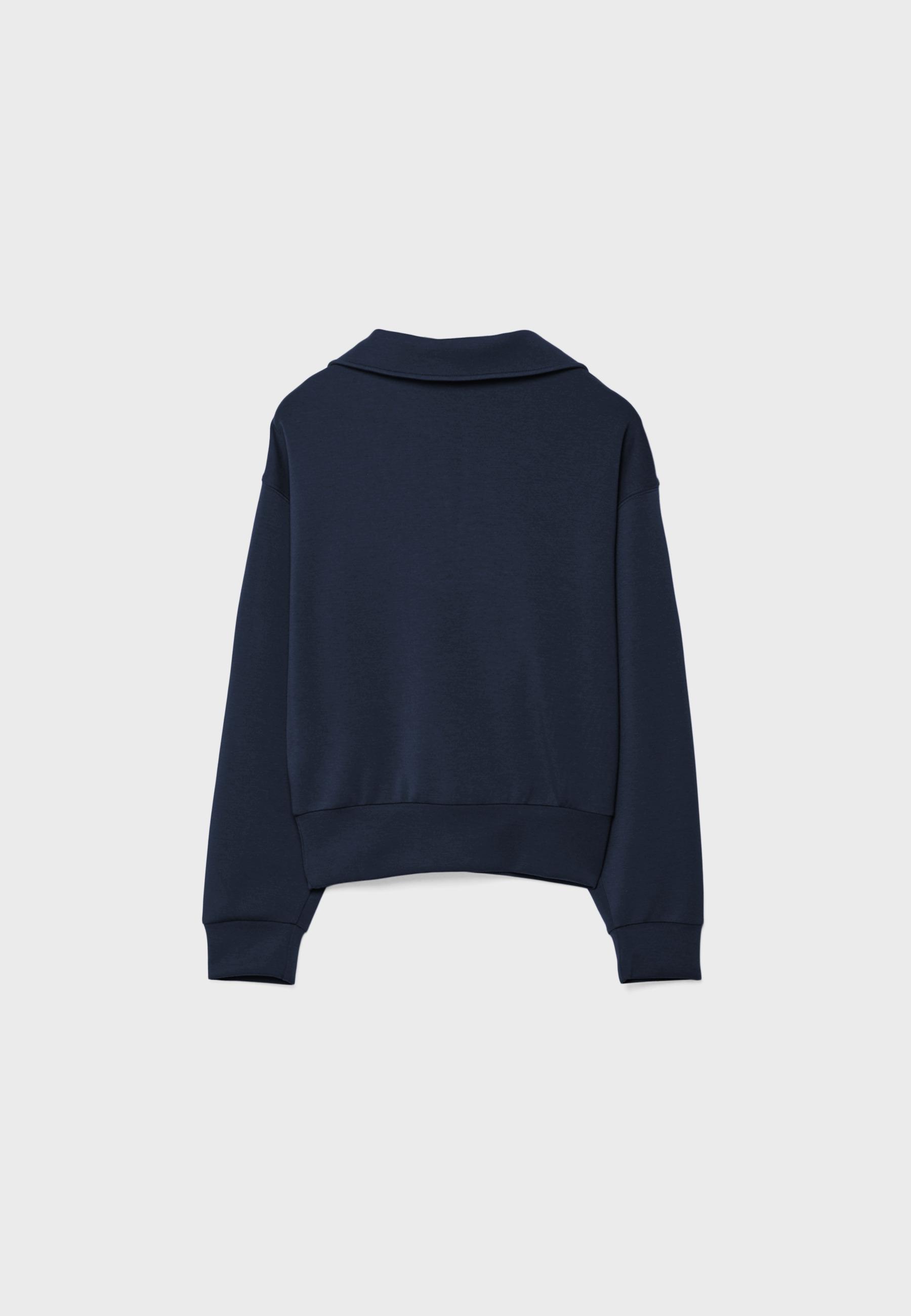 Soft-touch sweatshirt — Navy blue