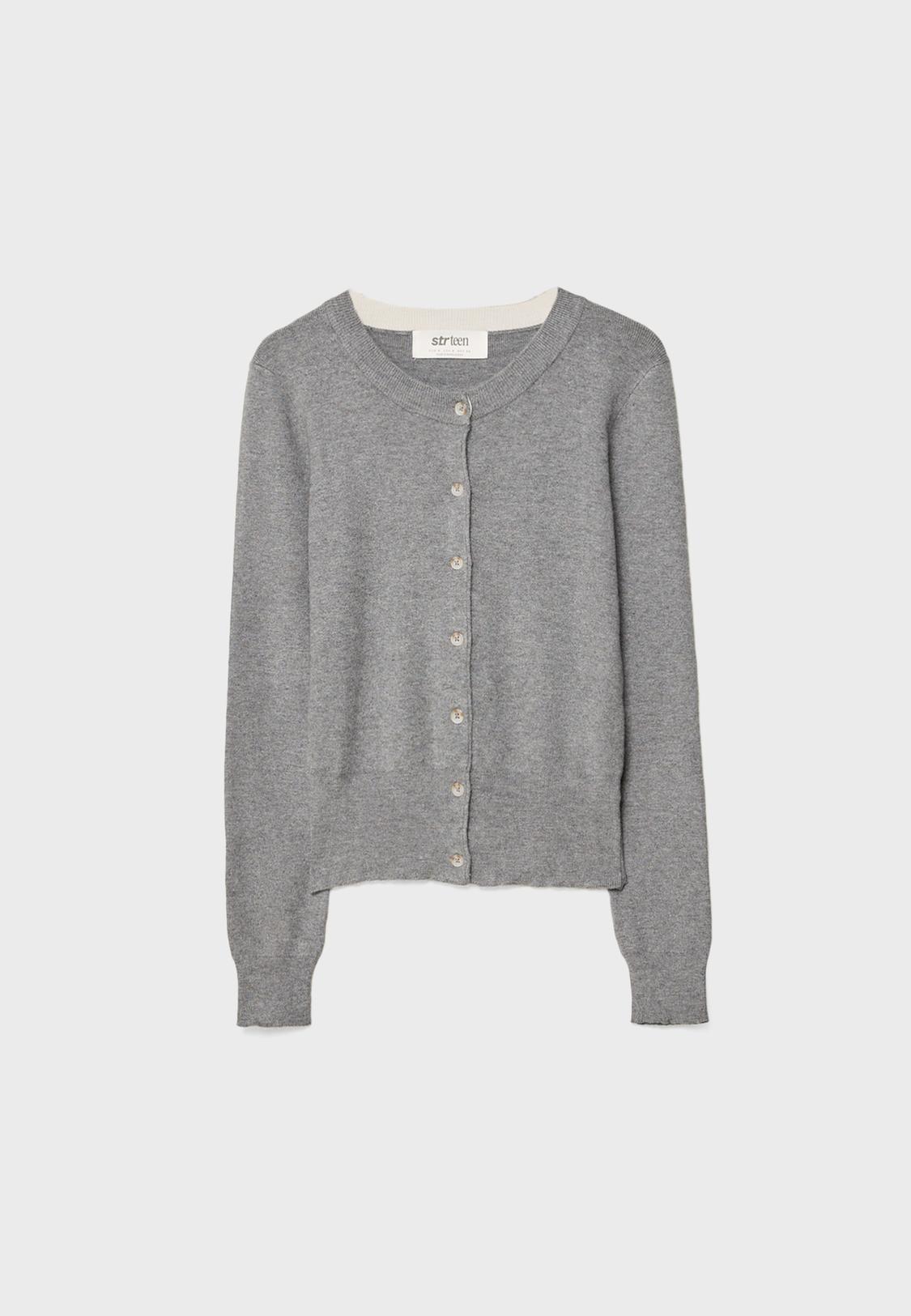 Button-up knit cardigan