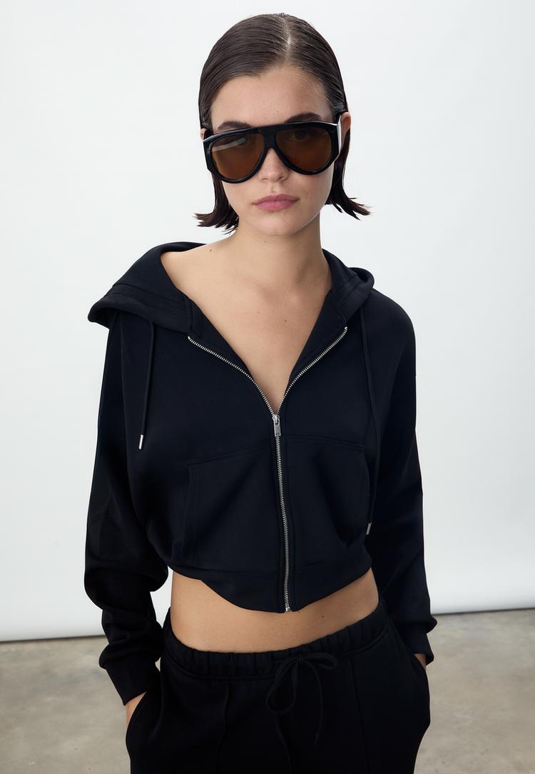 soft touch sweatshirt with zip