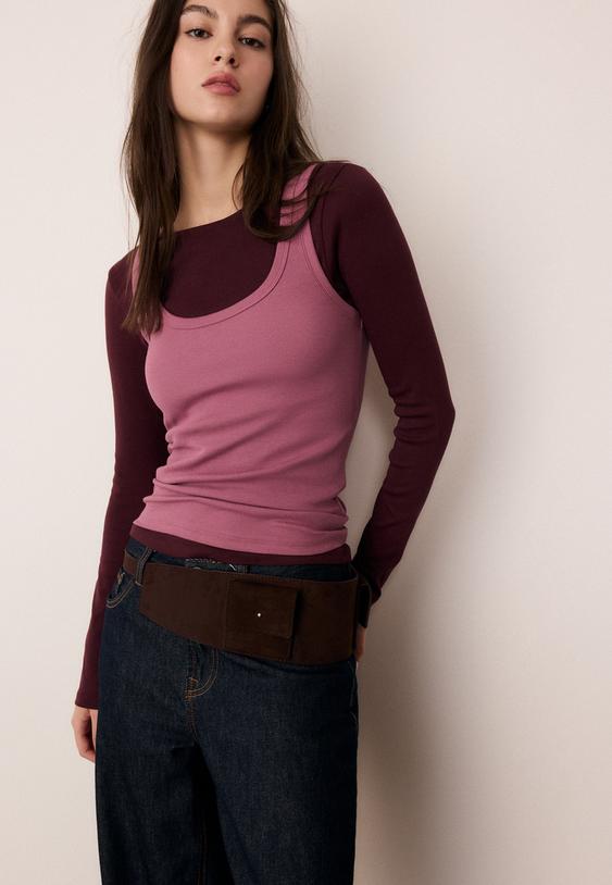 basic top met spaghettibandjes