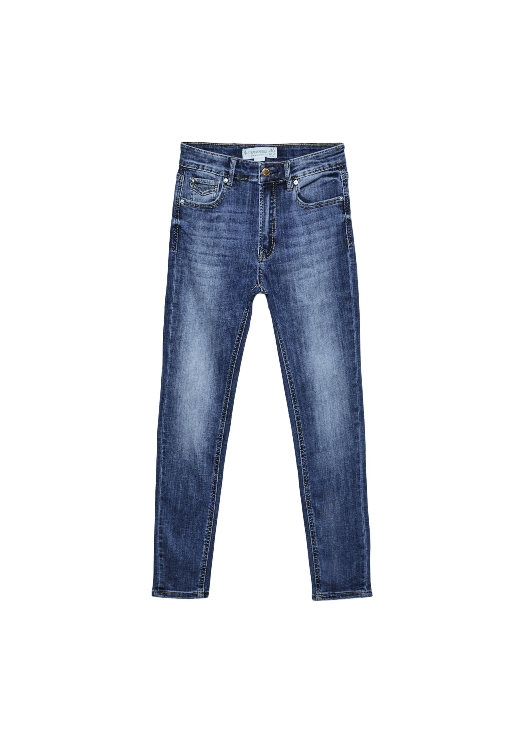 D07 High-waist skinny jeans — OVERDYED BLUE DENIM