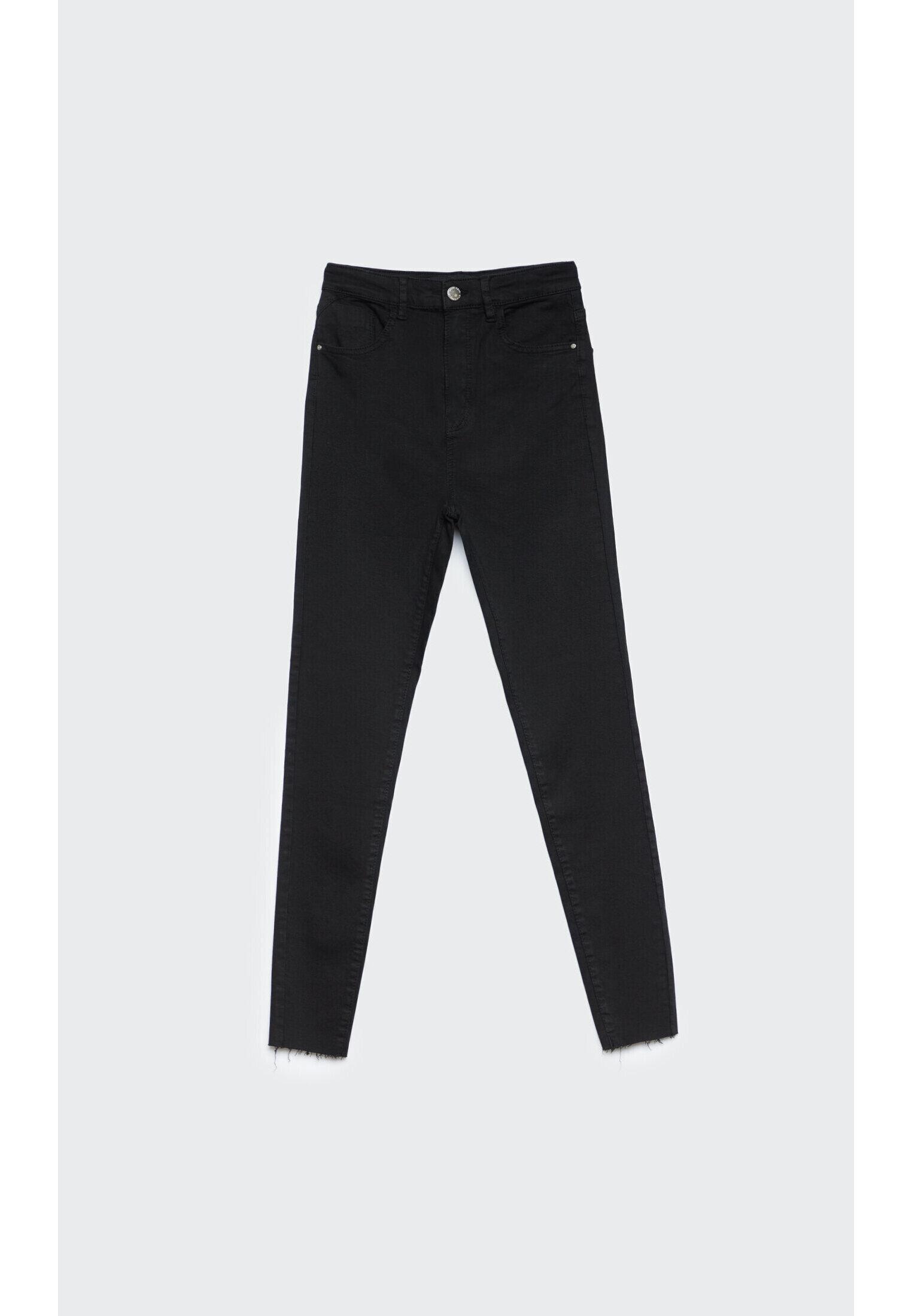 High-waist skinny jeans — Black