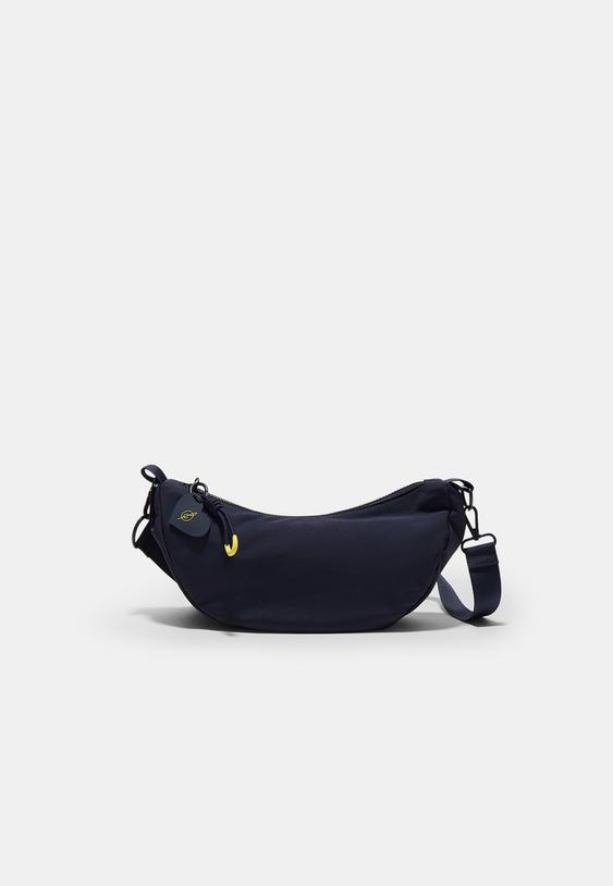 Stradivarius Fabric Moon Crossbody Bag Navy Blue Os