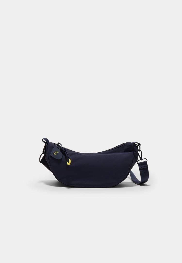 Stradivarius Υφαντή Τσάντα Χιαστί Φεγγάρι Navy Blue Os