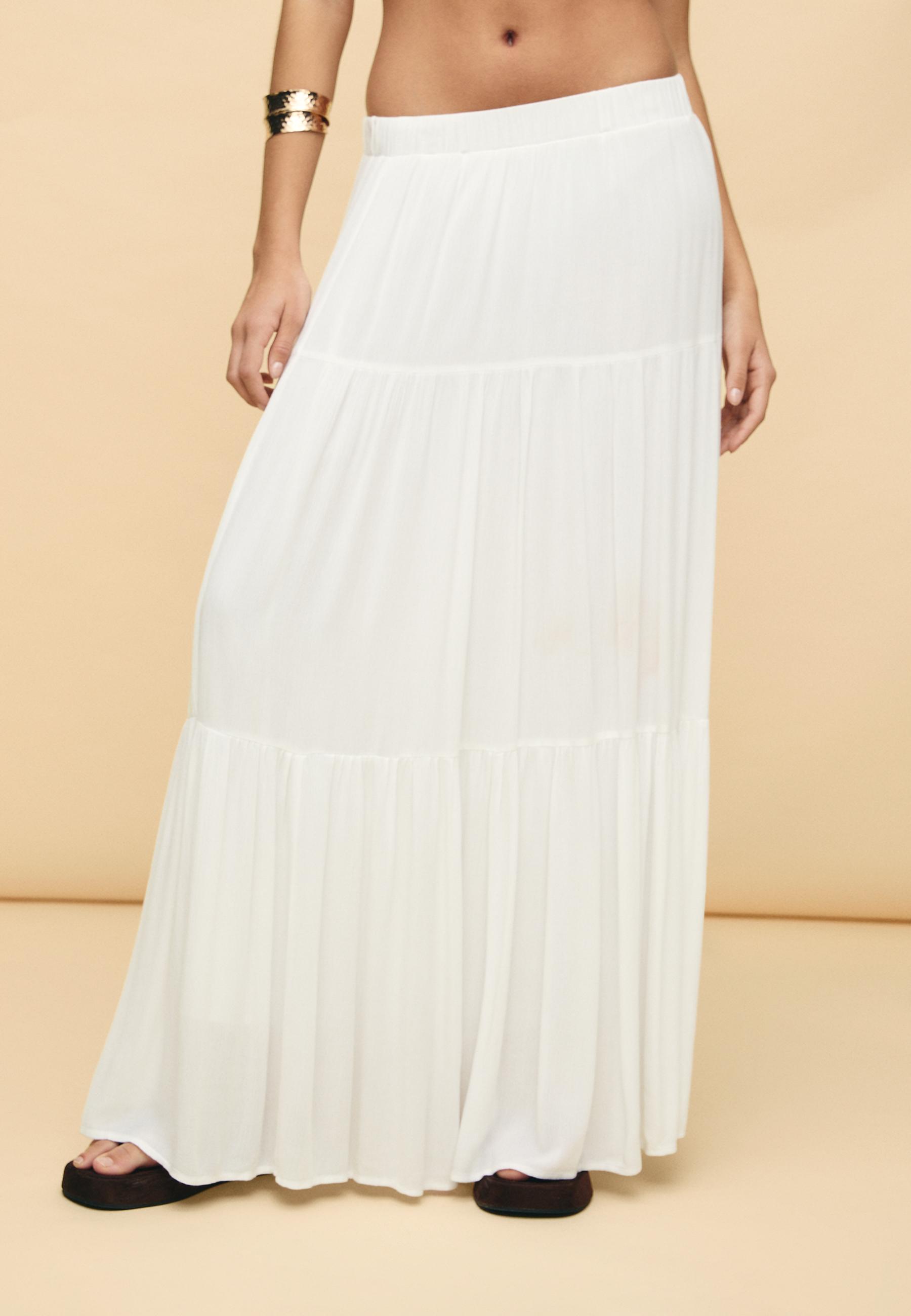 Boho midi skirt — White