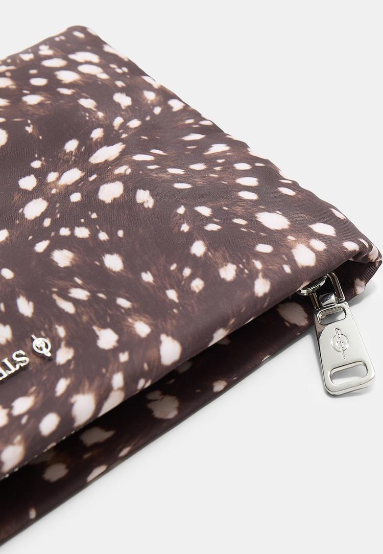 printed fabric toiletry bag with zip