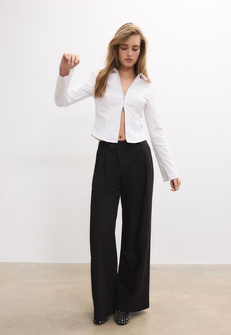 camicia fitted bengalina doppia cerniera