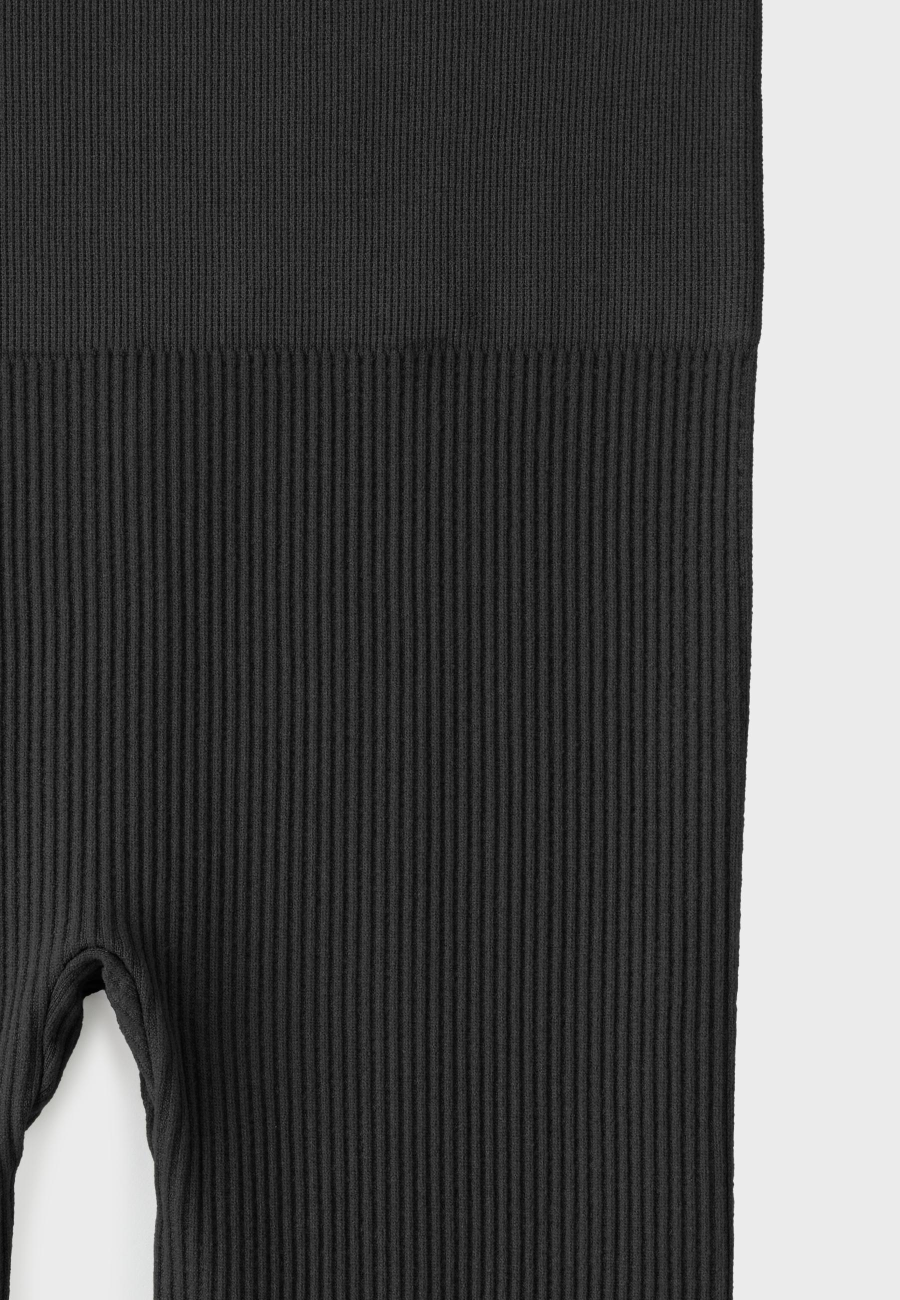 High-waist seamless leggings — Black