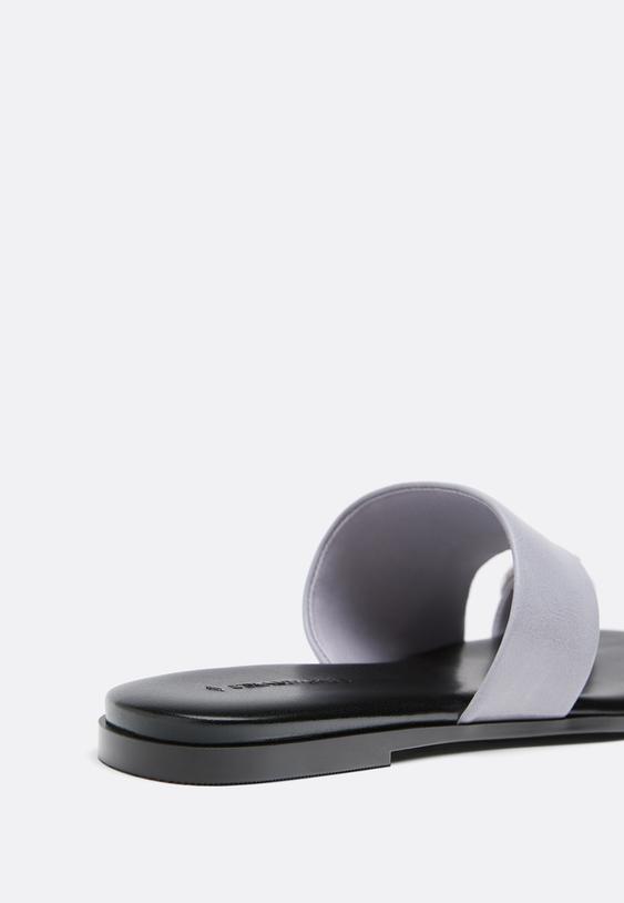 Stradivarius Flat Slider Sandals Blue 7