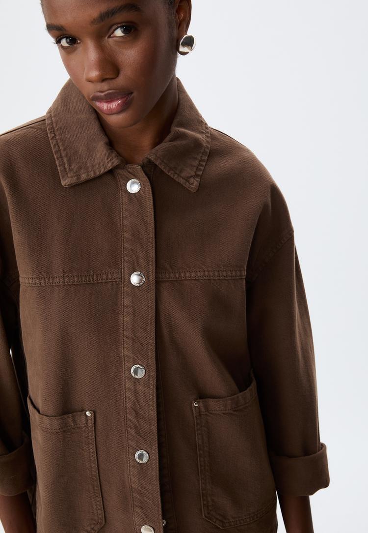 twill jacket with pockets
