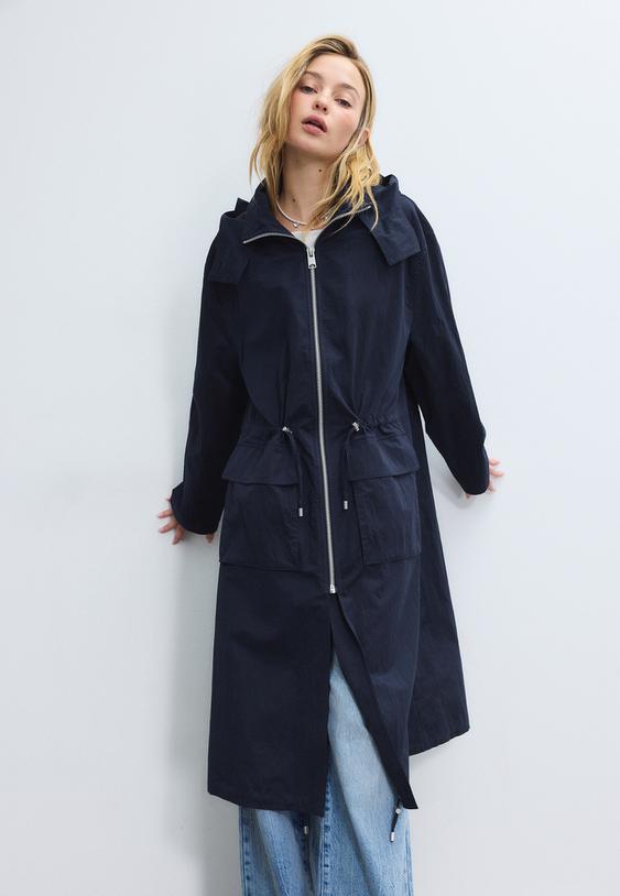 parka comprida fluida