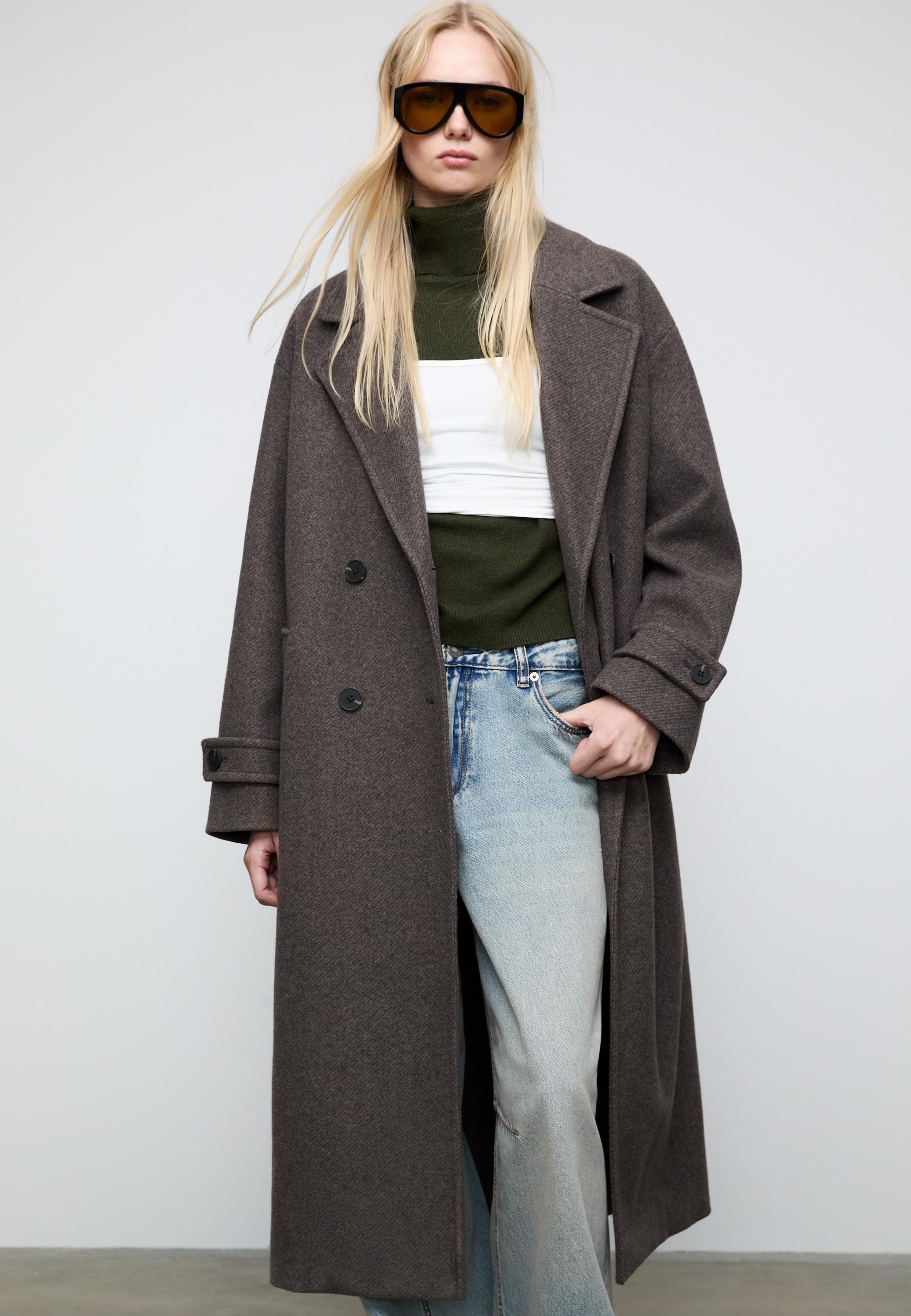 Long oversize coat — Brown