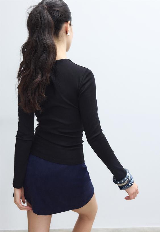 t shirt basic a maniche lunghe