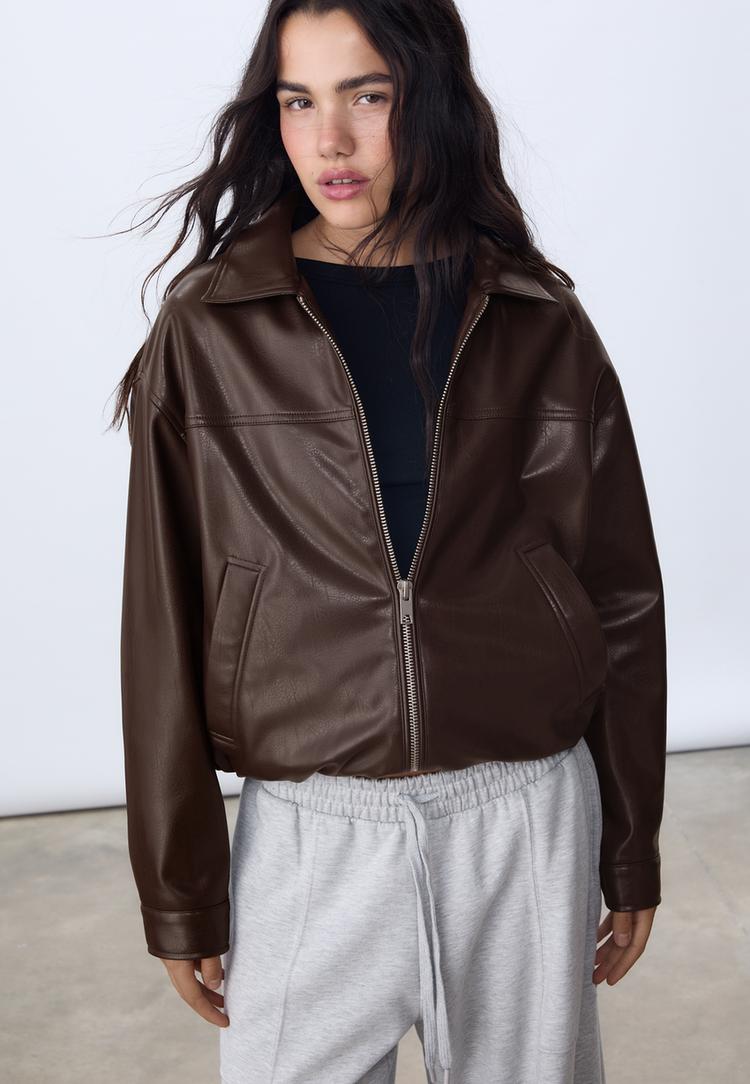 blouson oversize similicuir