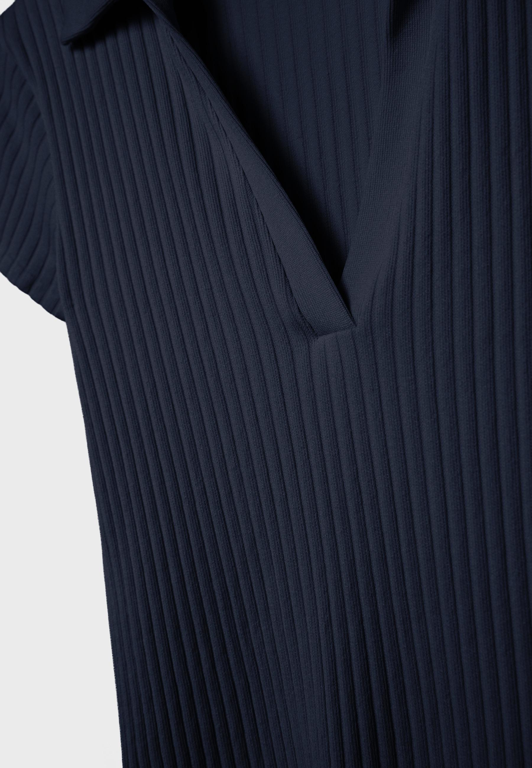 Basic seamless polo T-shirt — Dark blue