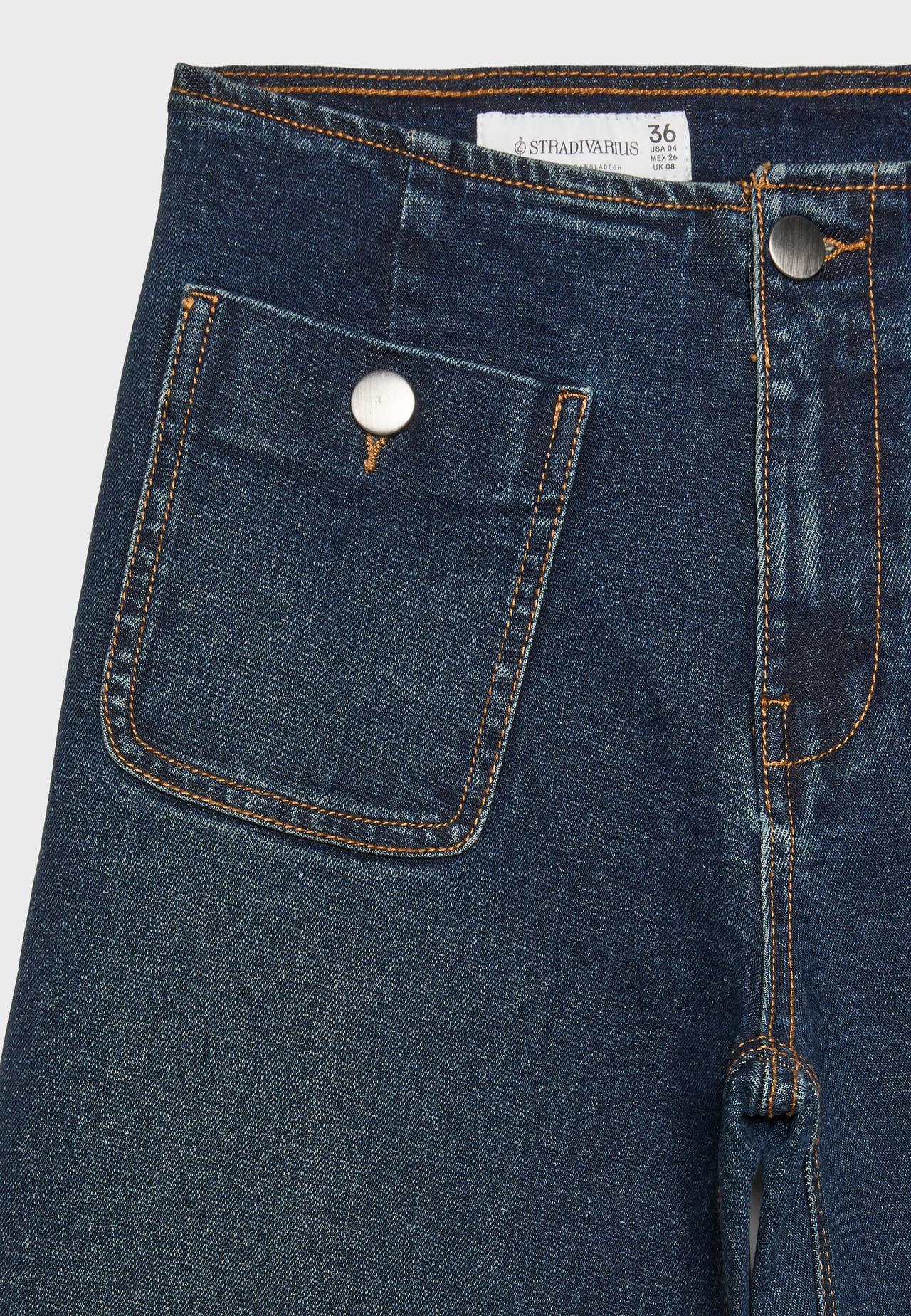 D77 Minimalist jeans with pockets — LIGHT GREY DENIM WASH