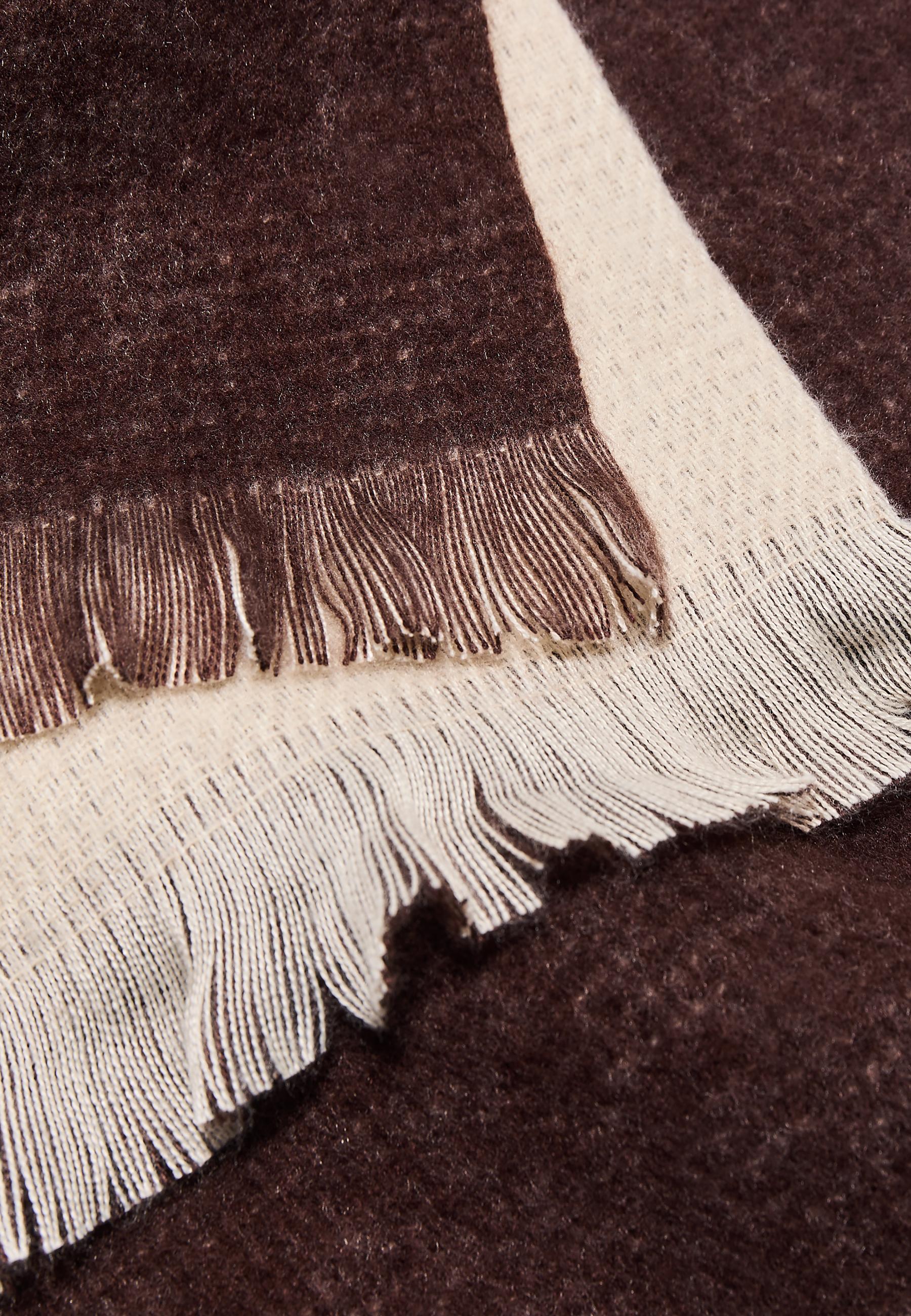Contrast Scarf — Brown