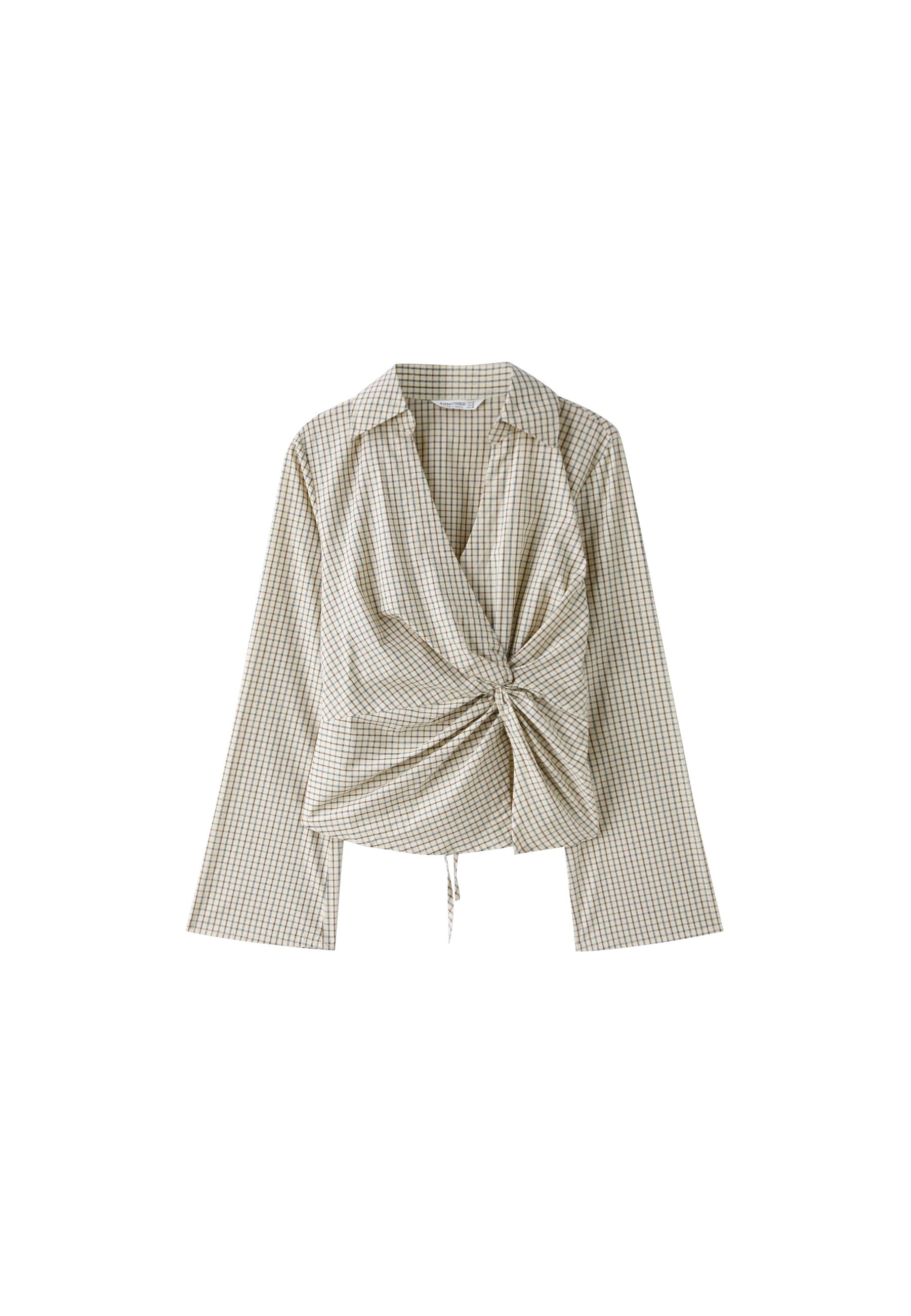 Fitted knot shirt — Vanilla
