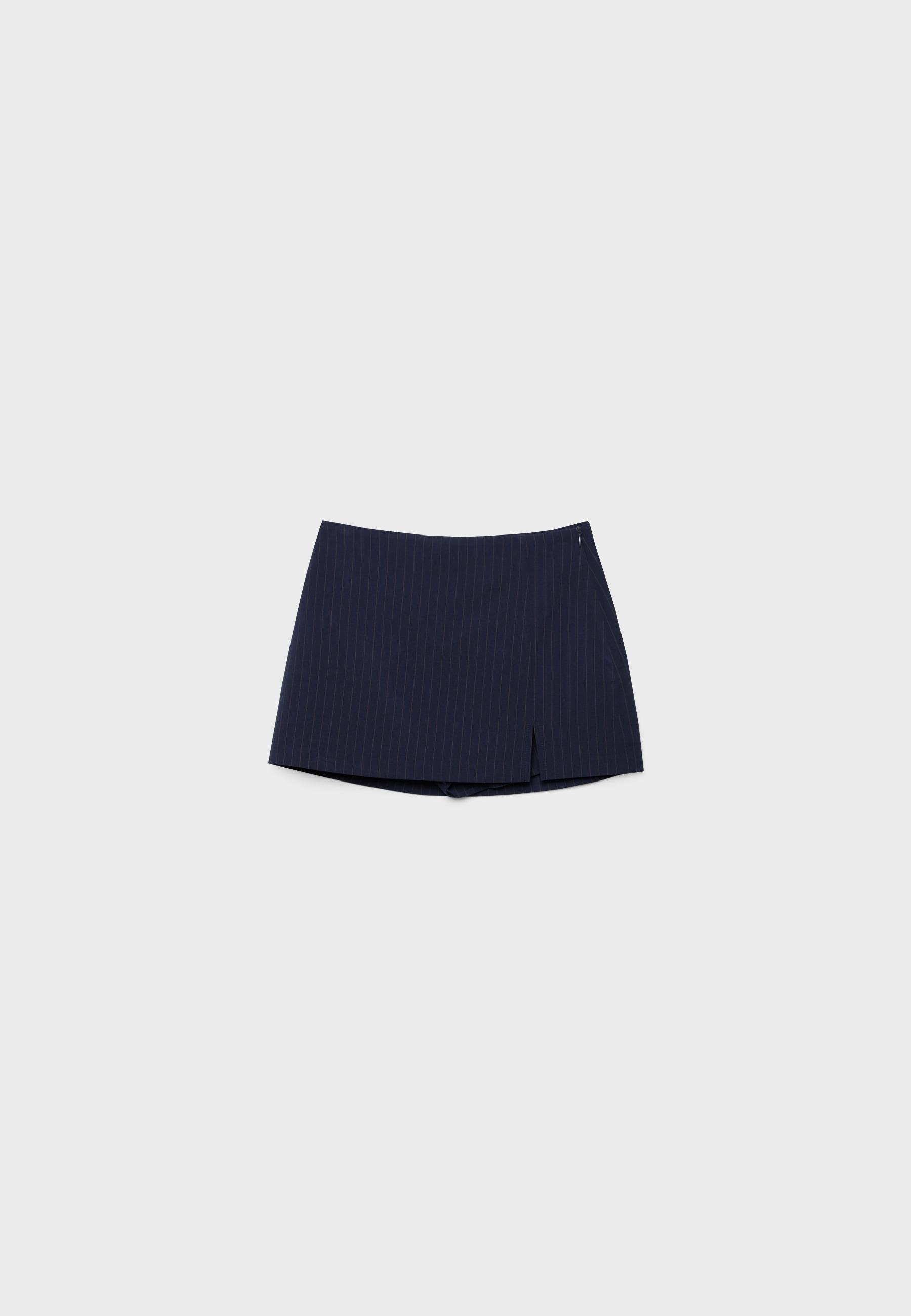 Skort with side split — Navy blue