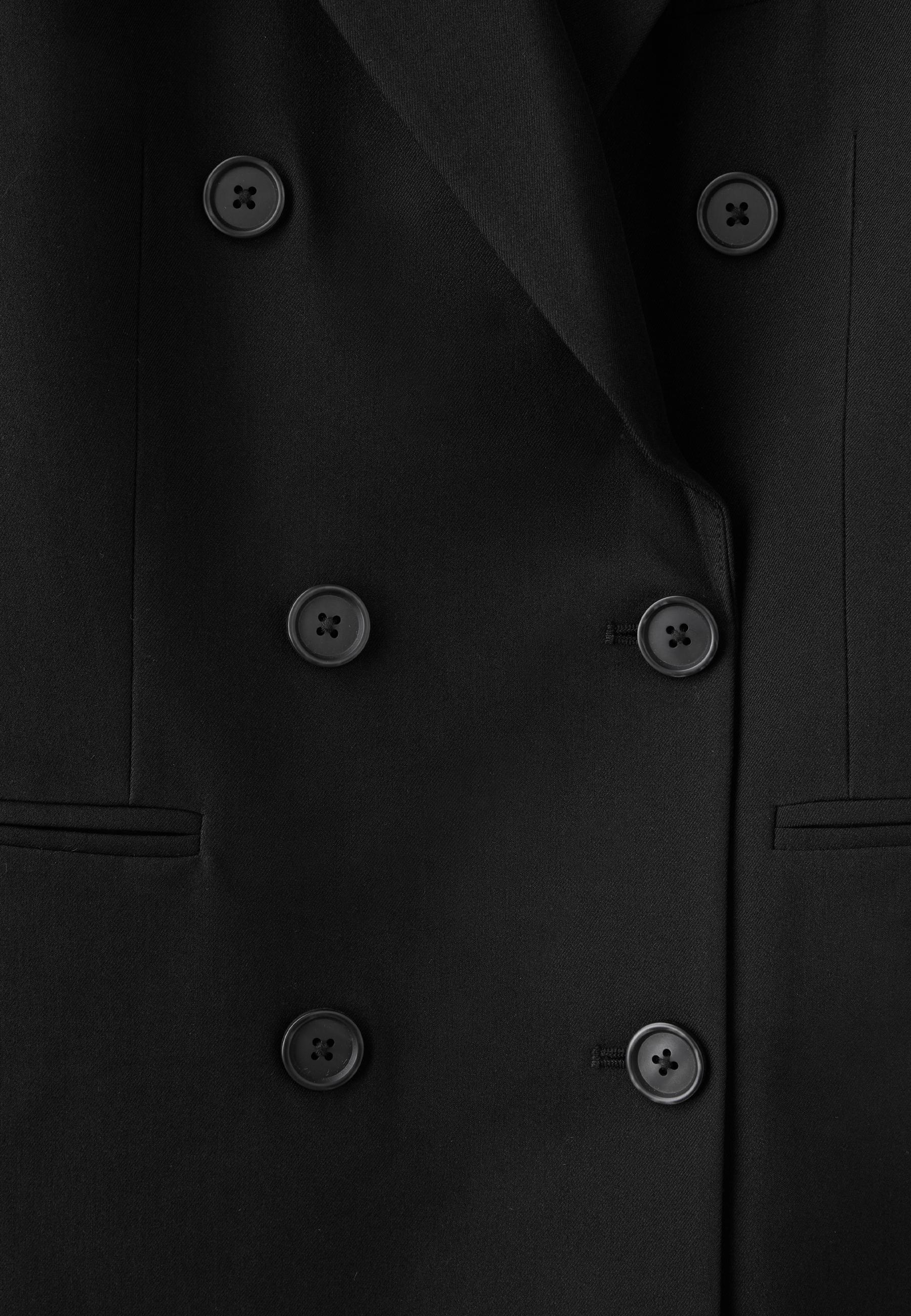 Fitted blazer with buttons — Black