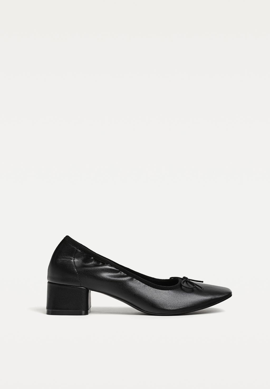 Soft high-heel ballerinas