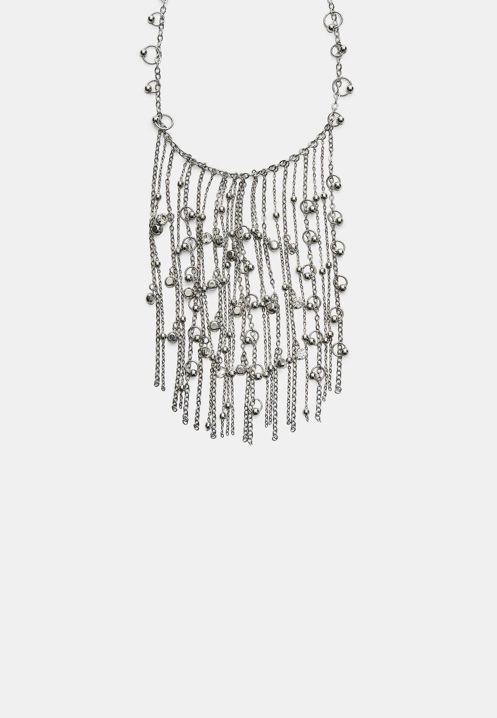 Collar cascada abalorios