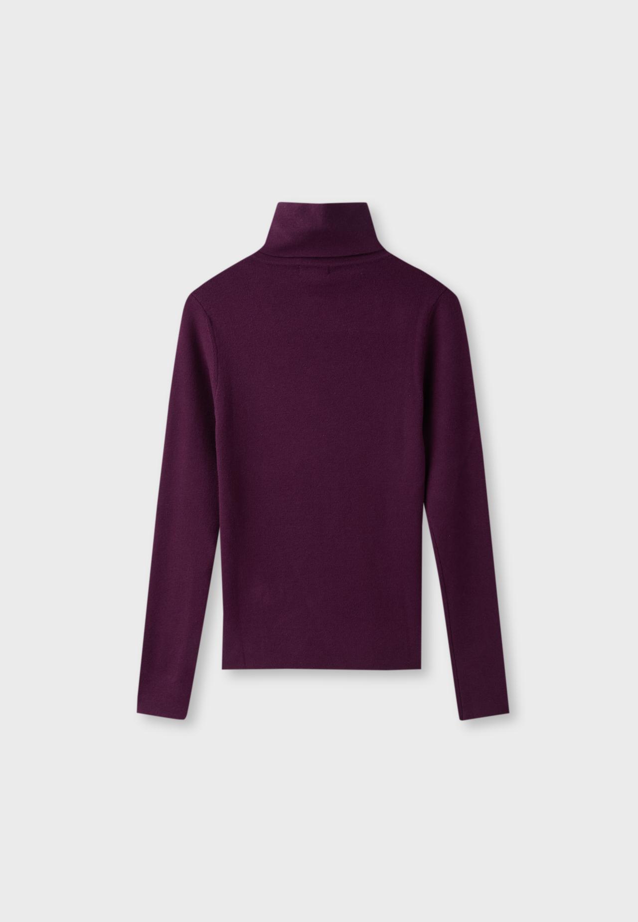 Basic turtleneck jumper — Dark purple