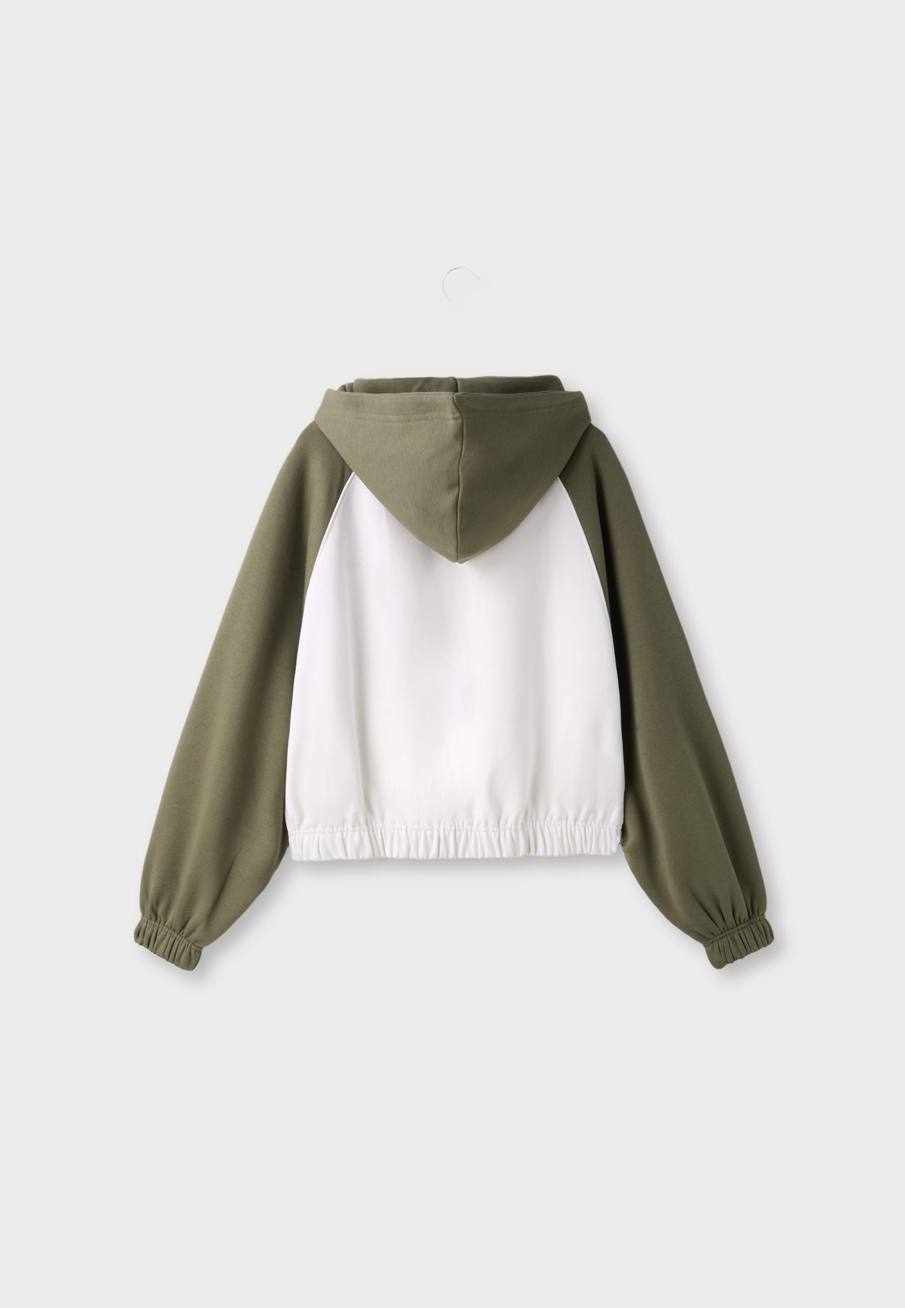 Zip-up hoodie — Khaki
