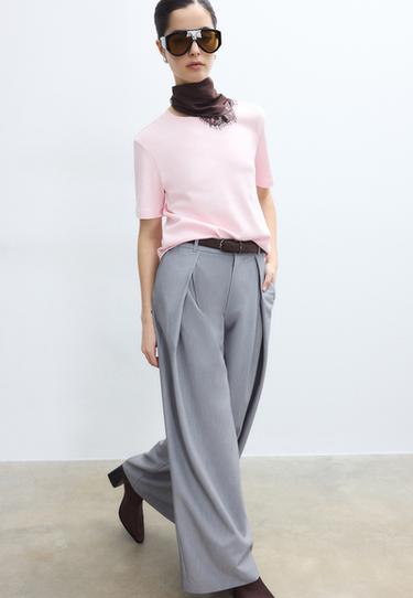 B01 Heavy weight regular fit basic T-shirt — Pastel pink 2