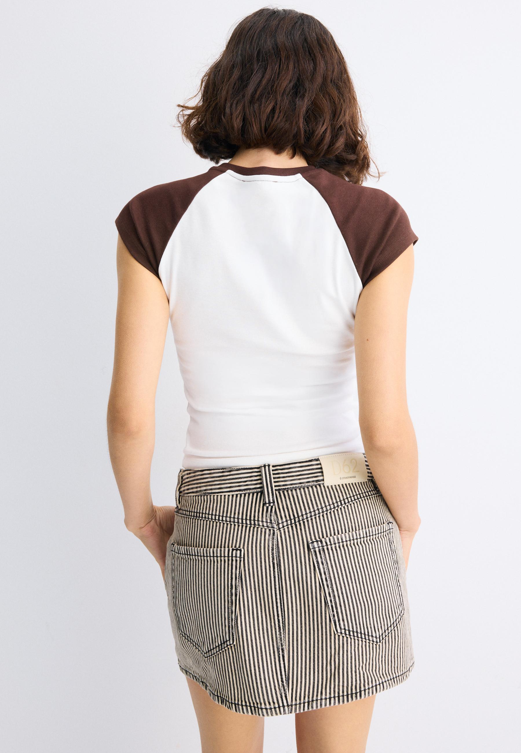 Short sleeve raglan T-shirt — Ecru