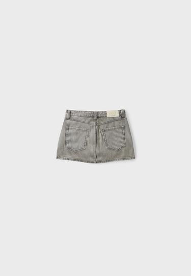 D62 striped straight skort — Dark grey 8