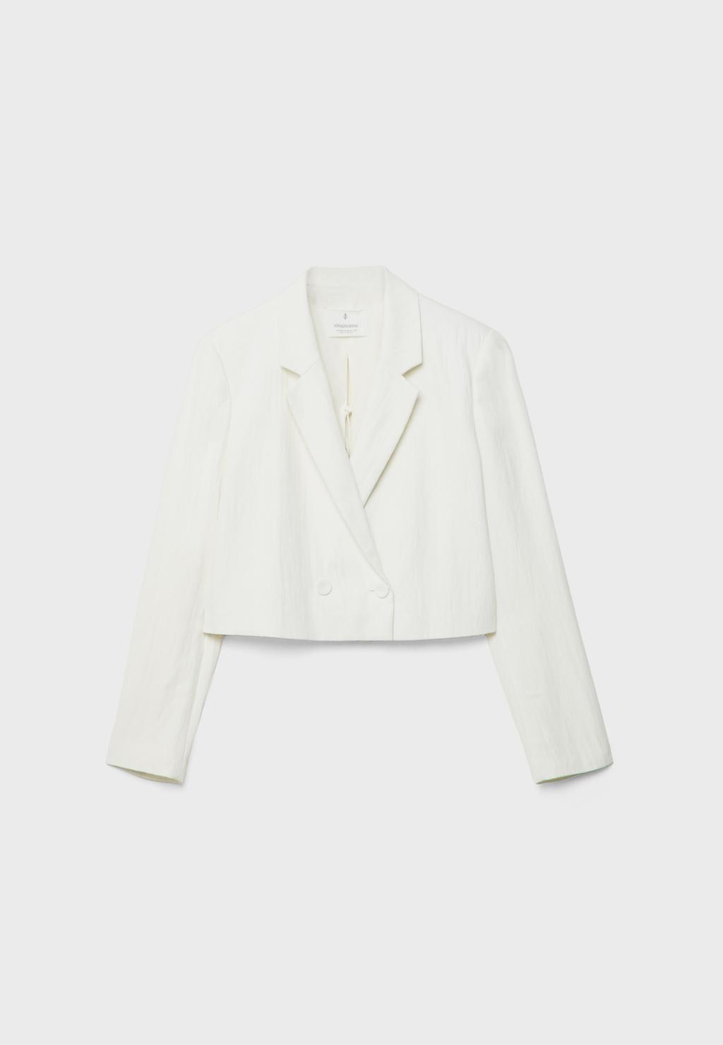 Veste courte à nœuds au dos