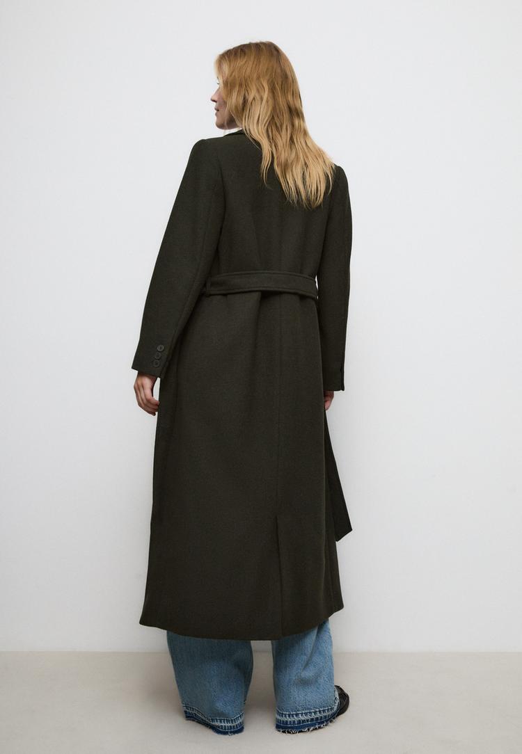long coat with belt