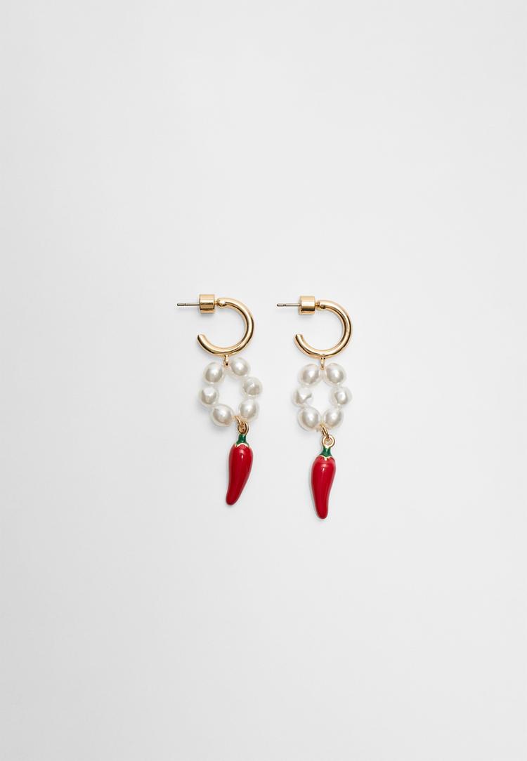 pendiente charm fresa