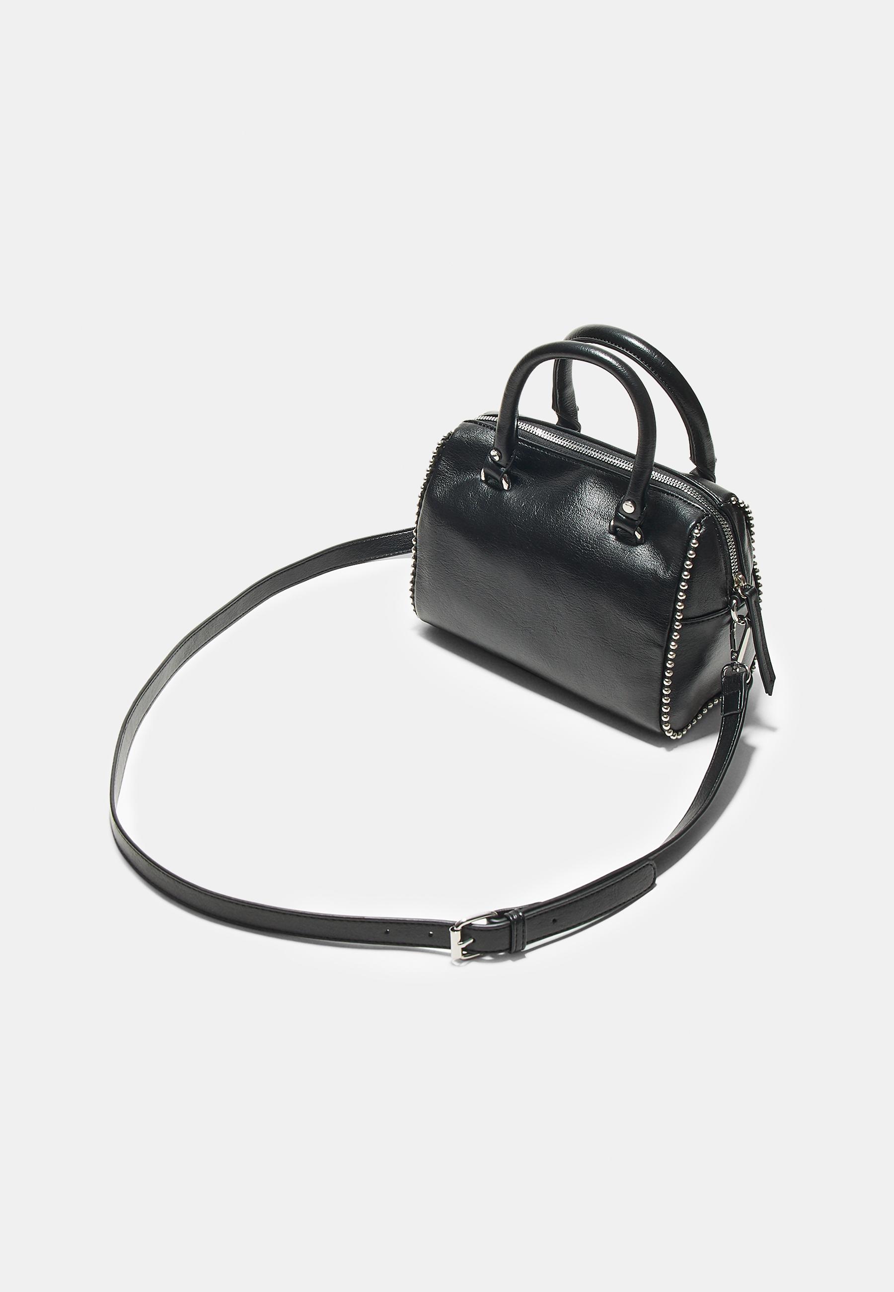Studded bowling bag — Black