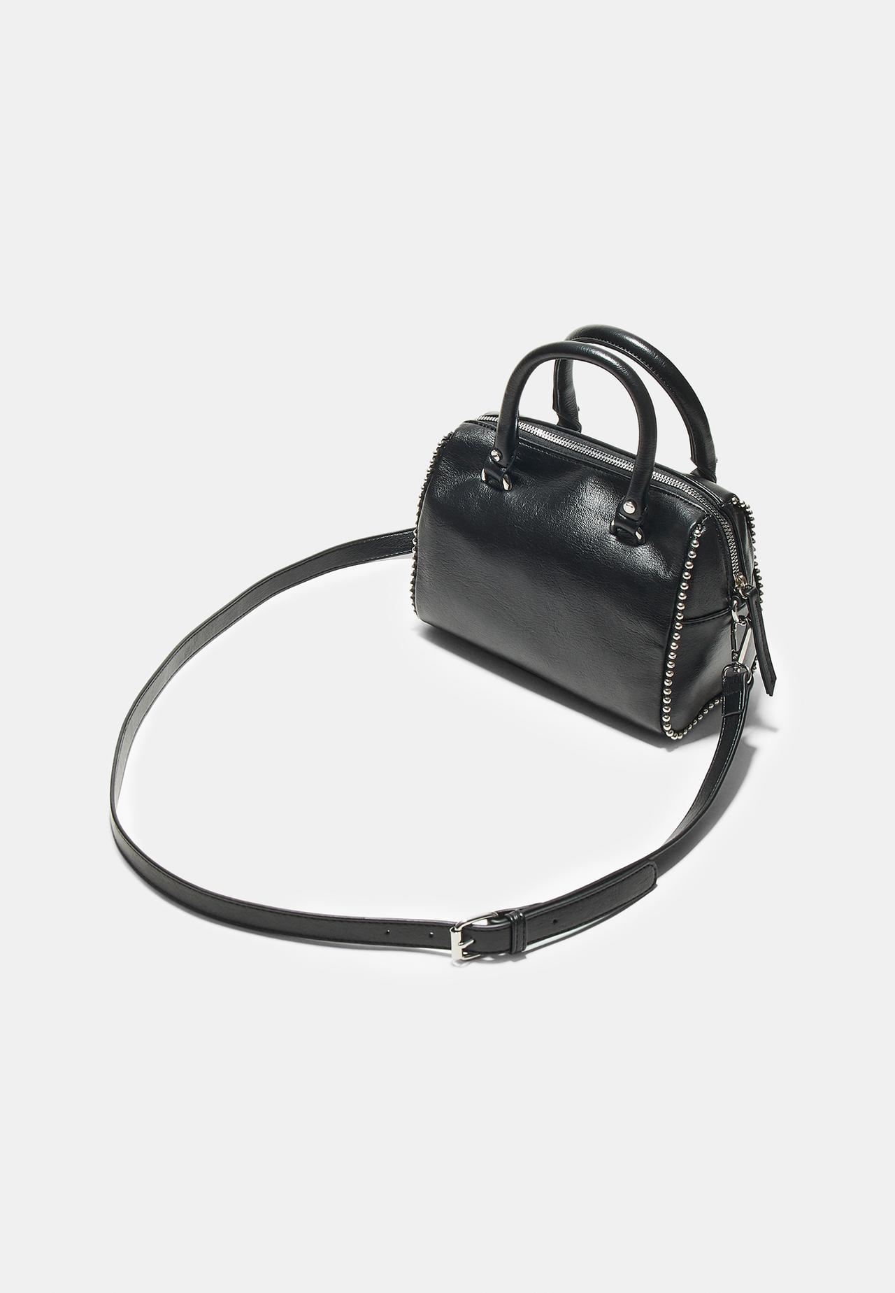 Studded bowling bag — Black