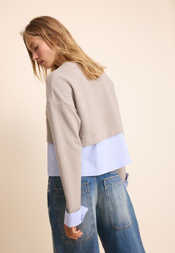 Stradivarius Mixed Fabric Jumper 0-458 M