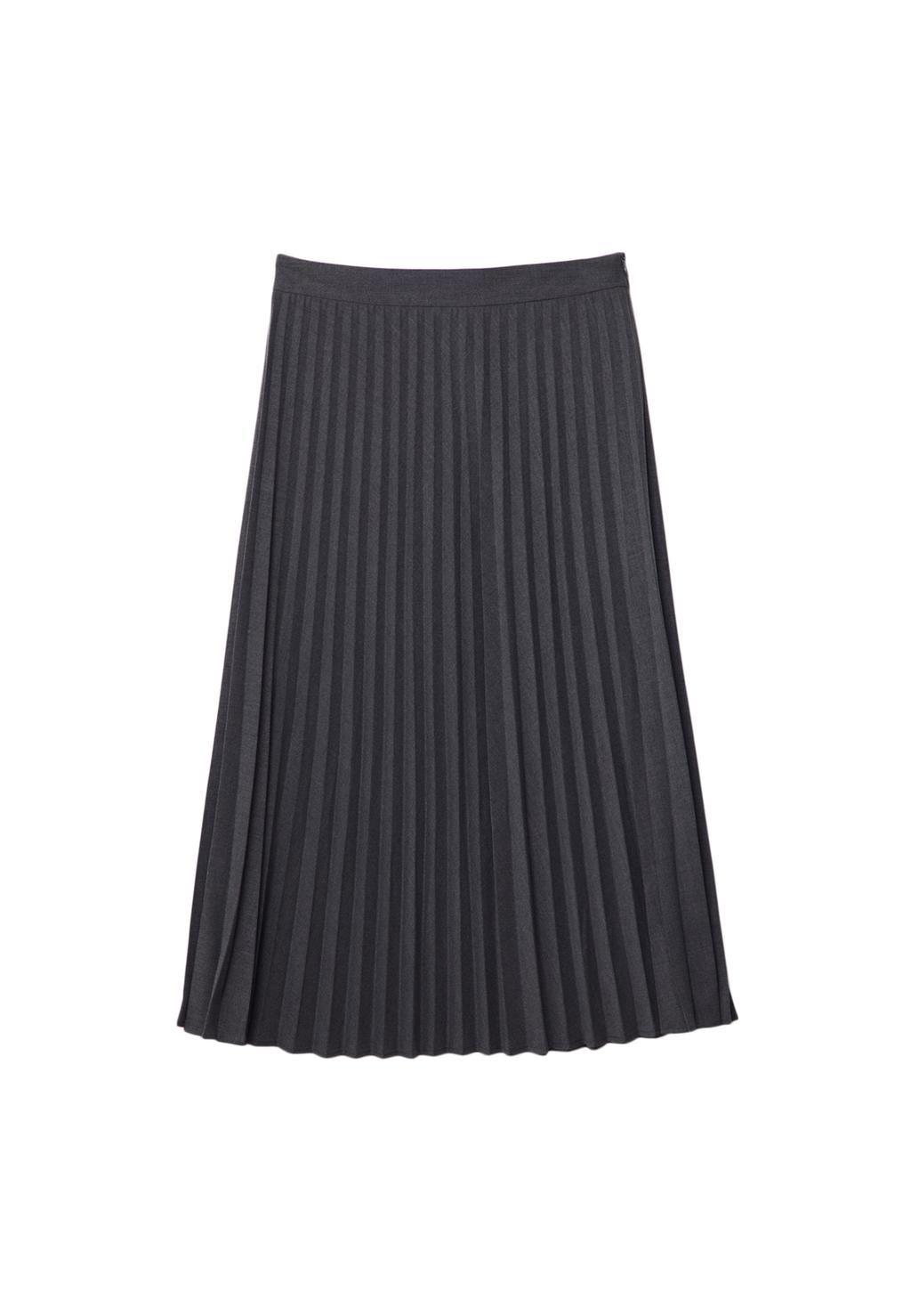 Pleated midi skirt