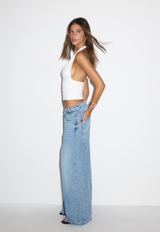 jeans cintura cruzada