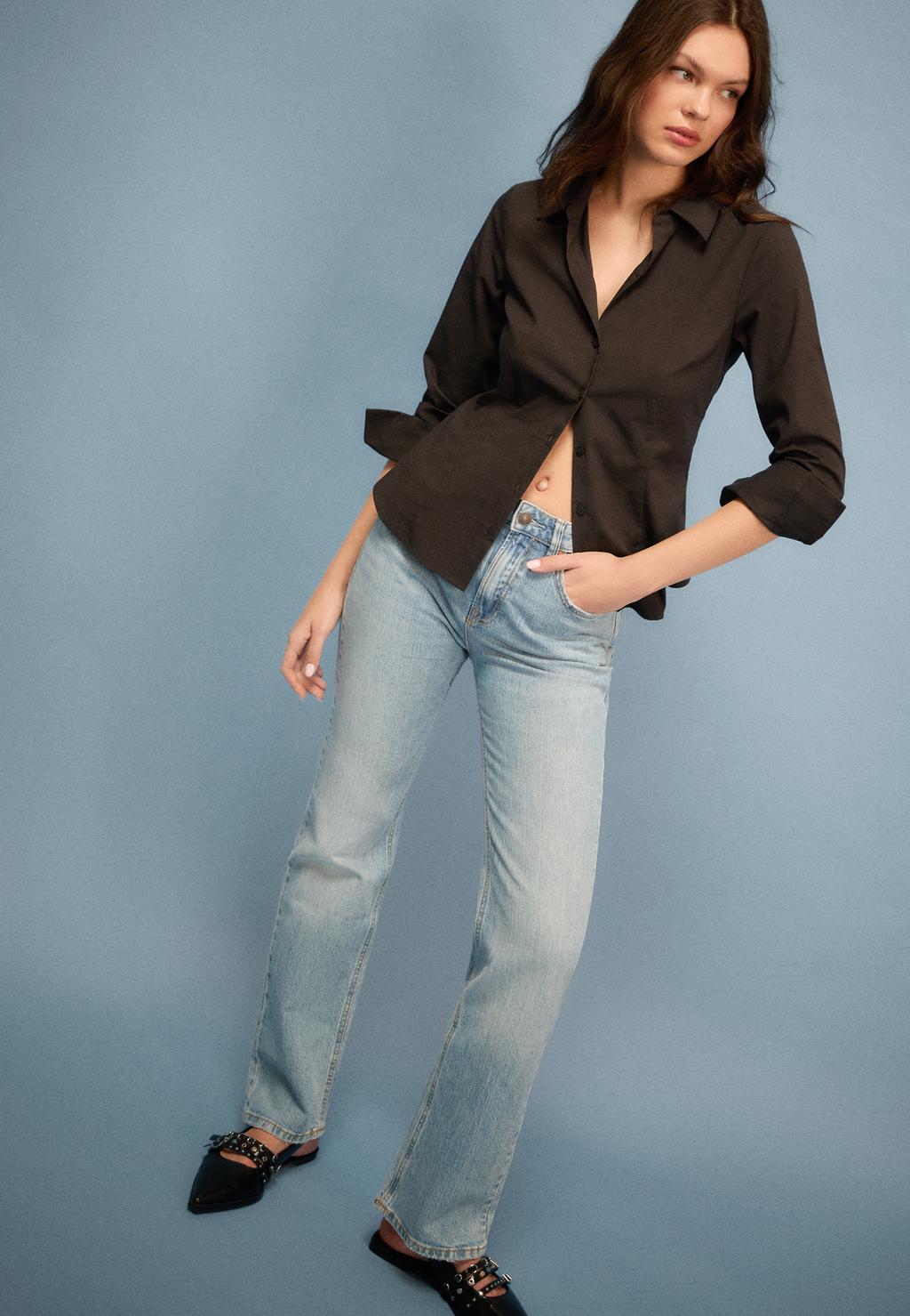 D98 Jeans Straight efecto vintage