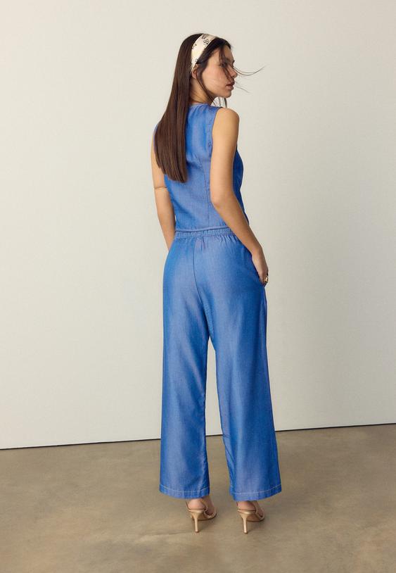 jupeculotte fluide en jean