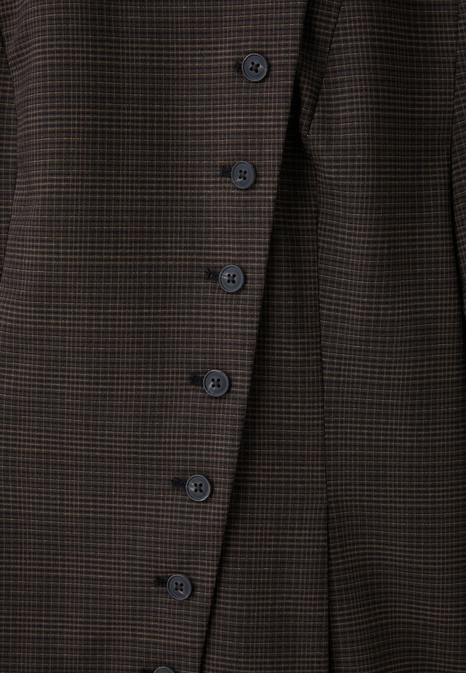 Asymmetric multi-button blazer — Brown