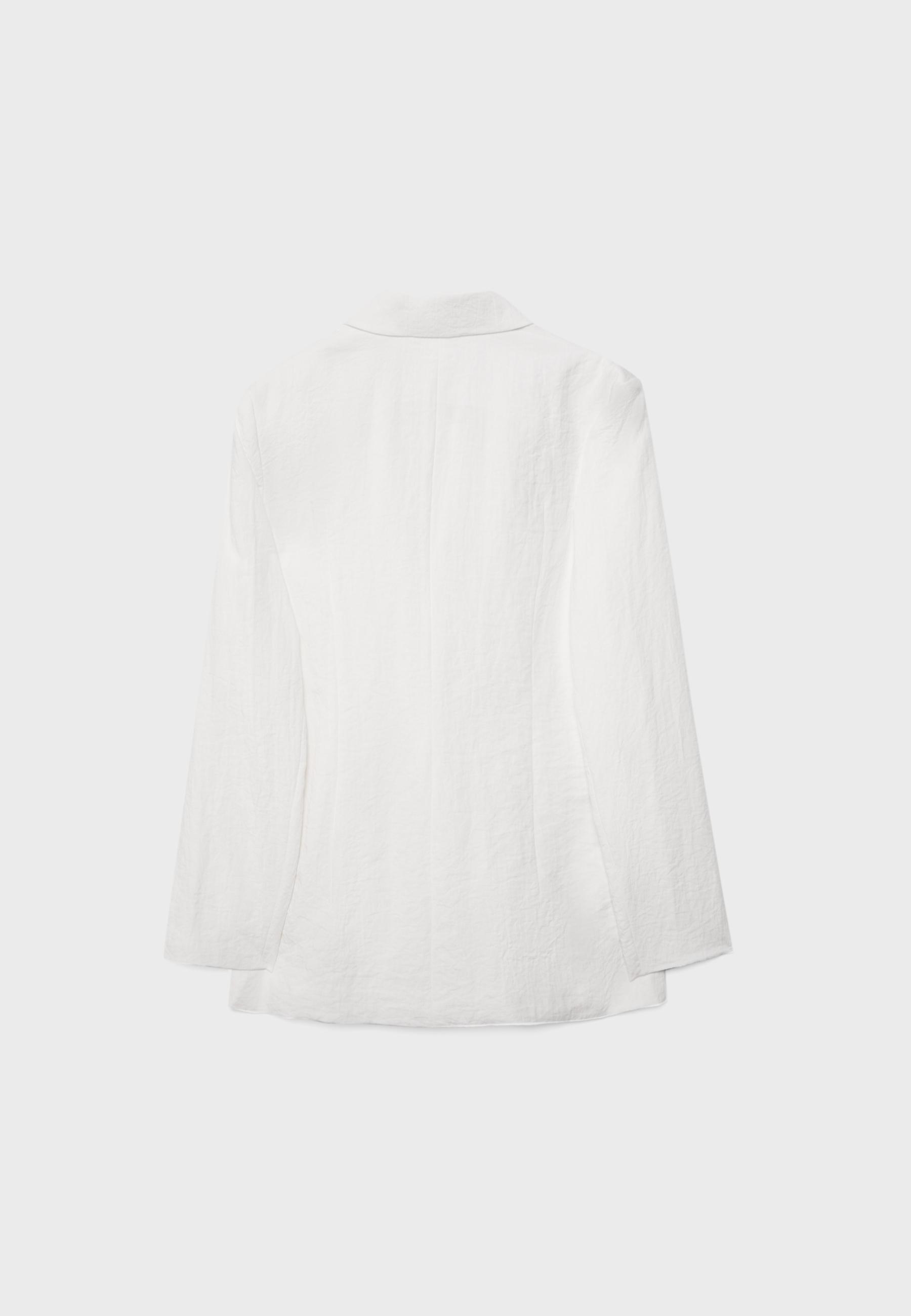 Fitted rustic blazer — White