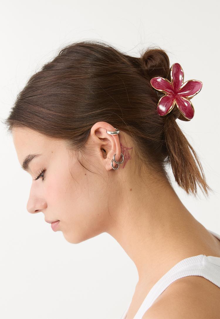 set 3 pinzas flor