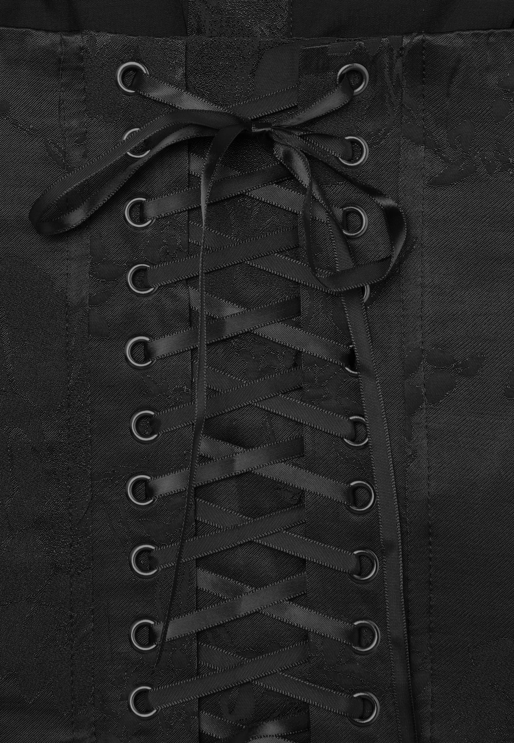 Lace-up corset — Black
