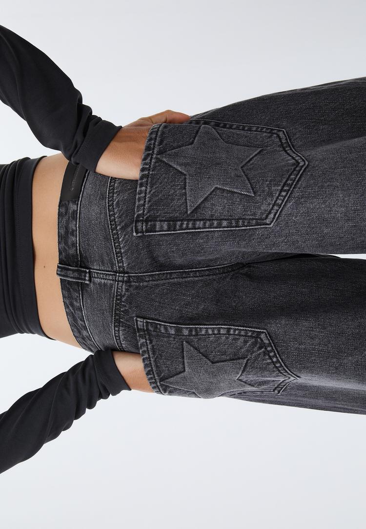 jeans low waist wide leg estrellas