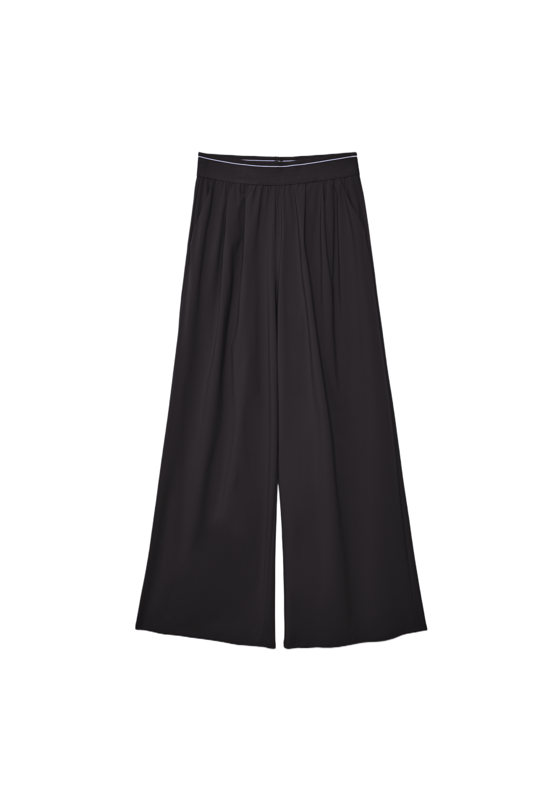 Elasticated waist palazzo joggers — Black