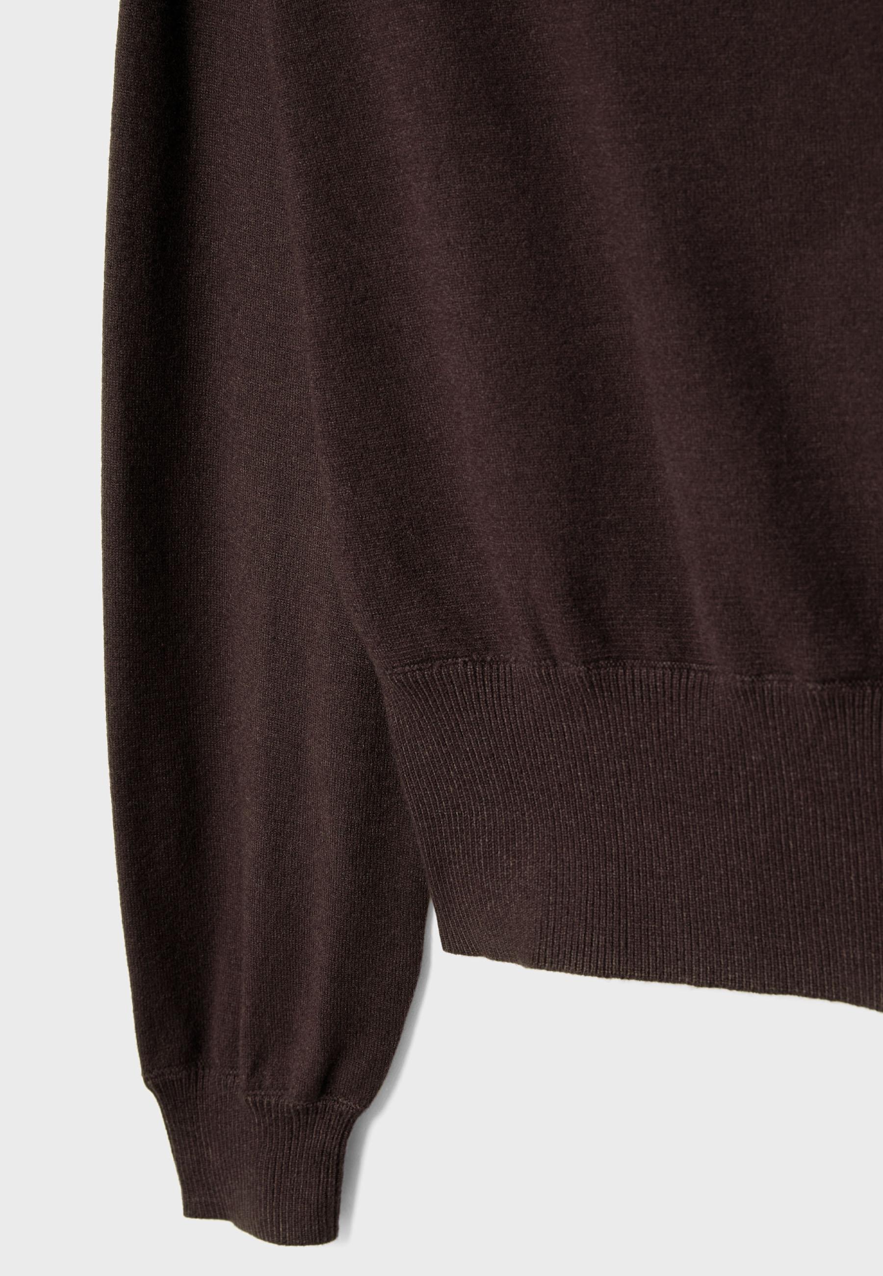 Asymmetric knit sweater — Brown