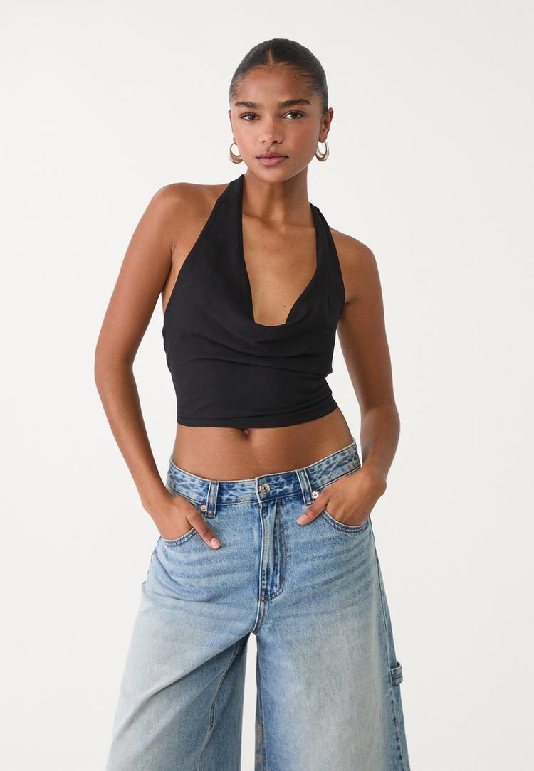 top fluido halter